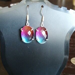 Bi colour Faux tourmalines Earrings